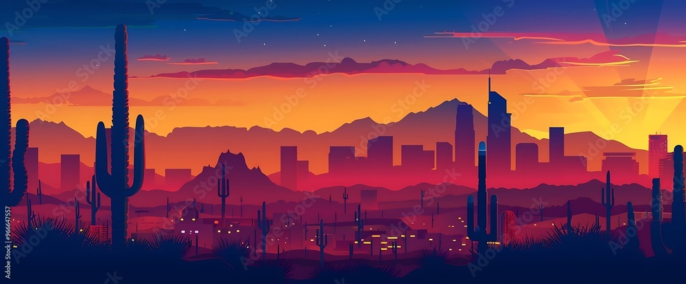 Naklejka premium Phoenix, Arizona Sunset