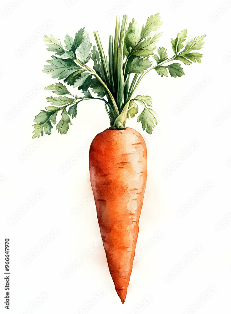 A vibrant illustration of a fresh carrot, highlighting its rich color and leafy greens for a healthy lifestyle concept. A vibrant illustration of a fresh carrot, highlighting its rich color and leafy greens for a healthy lifestyle concept.
