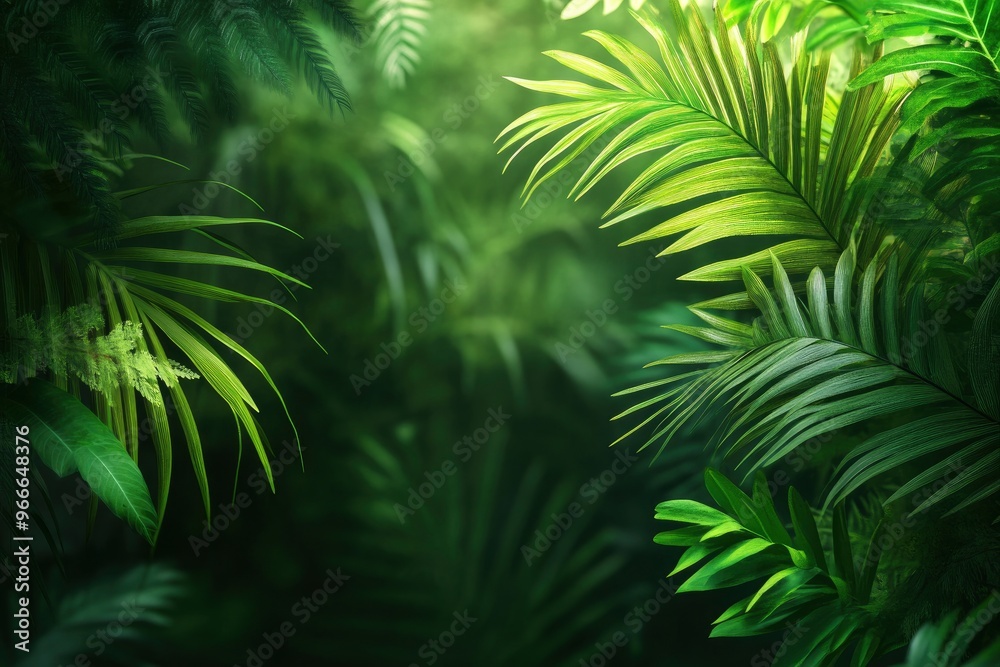 Nature leaves, green tropical forest, backgound concept , ai Nature leaves, green tropical forest, backgound concept , ai