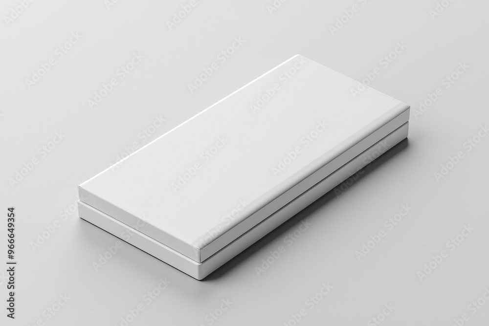 Closed White Rectangular Box on a Grey Surface Closed White Rectangular Box on a Grey Surface