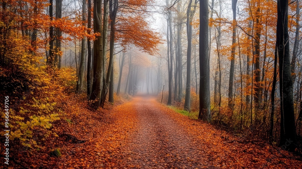 Obraz premium Autumnal Forest Path