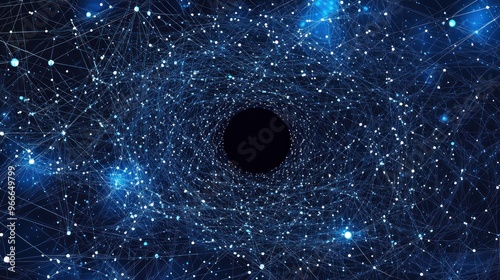 Fototapeta Naklejka Na Ścianę i Meble -  Abstract Digital Network Tunnel