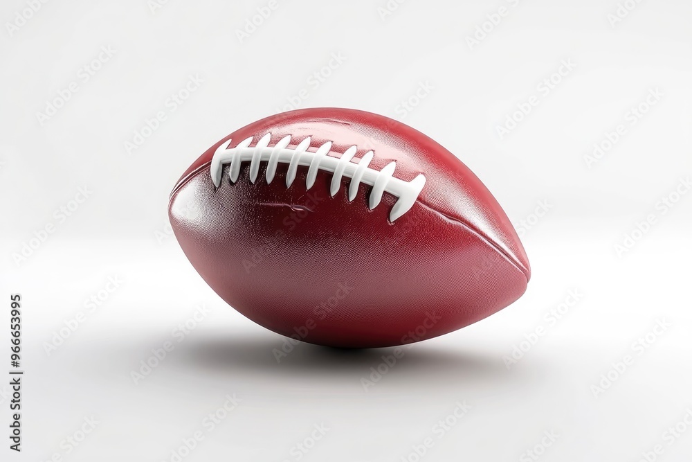 American football ball isolated on white background. 3D render , ai American football ball isolated on white background. 3D render , ai