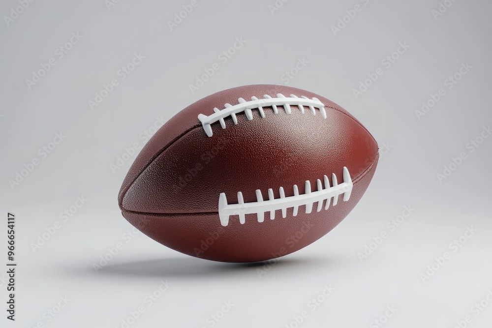 American football ball isolated on white background. 3D render , ai American football ball isolated on white background. 3D render , ai
