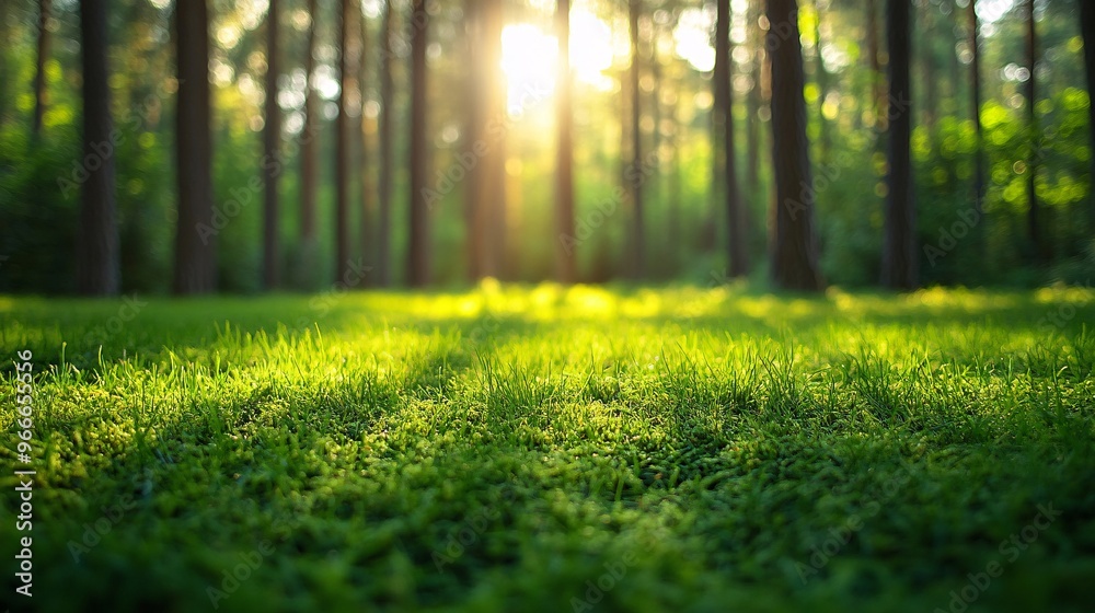 Lush green grass in a sunlit park with a blurred background of trees and sunlight filtering through the leaves. Perfect for nature and outdoor themes.
Lush green grass in a sunlit park with a blurred background of trees and sunlight filtering through the leaves. Perfect for nature and outdoor themes.
