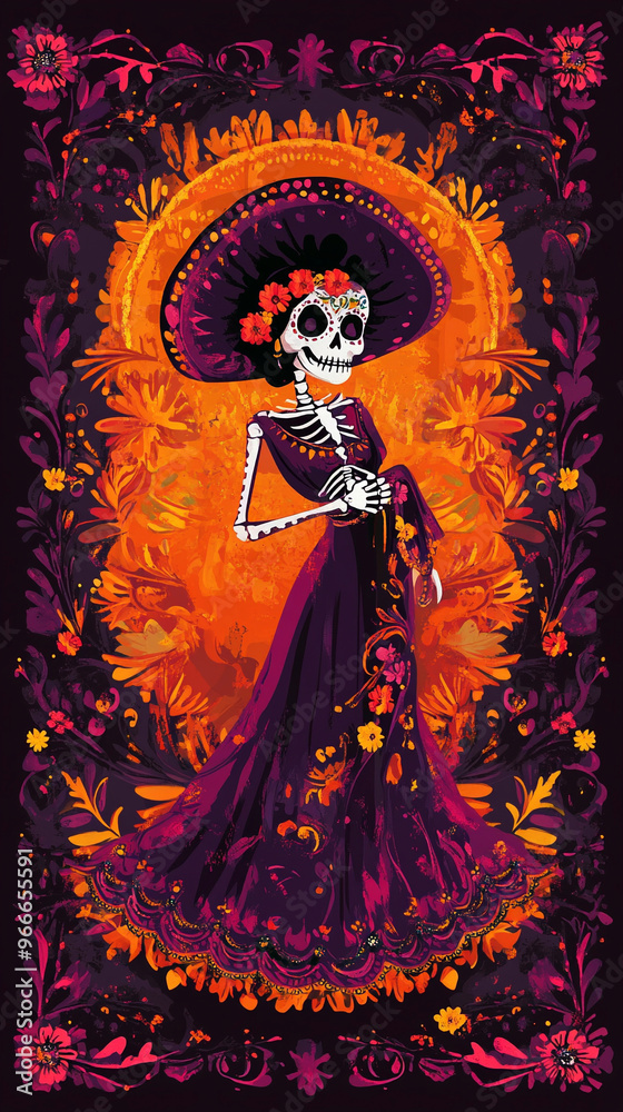 A beautifully designed Dia de Los Muertos A beautifully designed Dia de Los Muertos