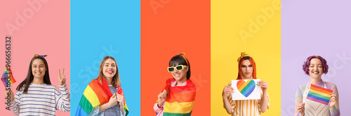 Collage of young LGBT women...
