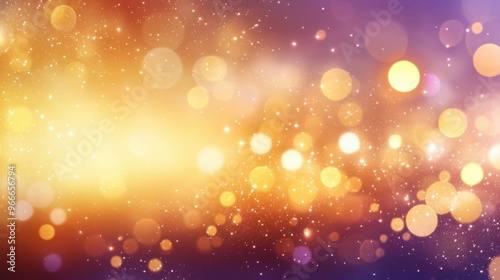 Soft purple and yellow bokeh lights blend together, providing an enchanting backdrop suitable for celebrations or artistic endeavors