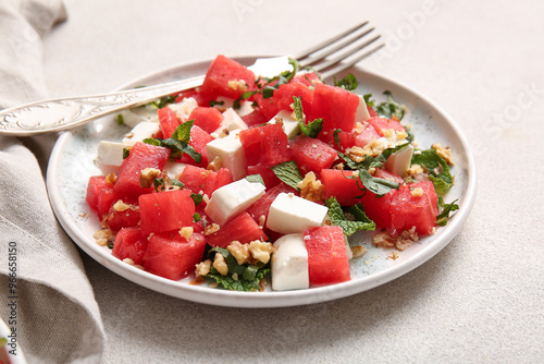 Refreshing watermelon feta ...