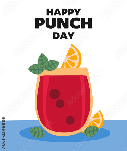 Happy punch day with delicious punch drinks