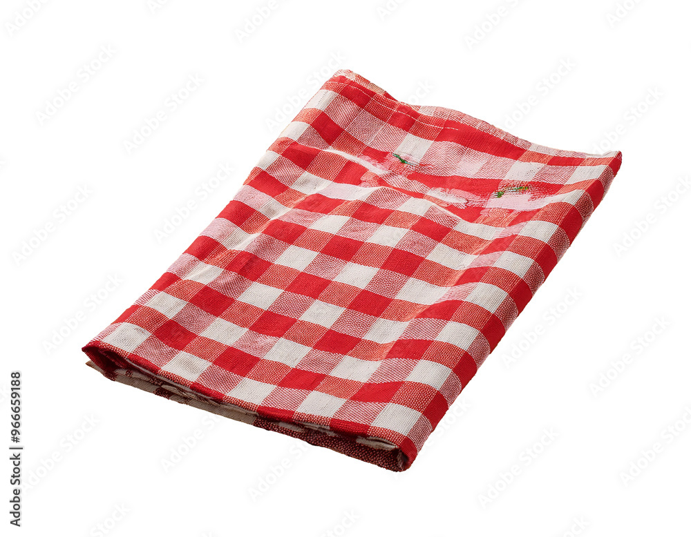 Red patterned napkin isolated on background
Red patterned napkin isolated on background