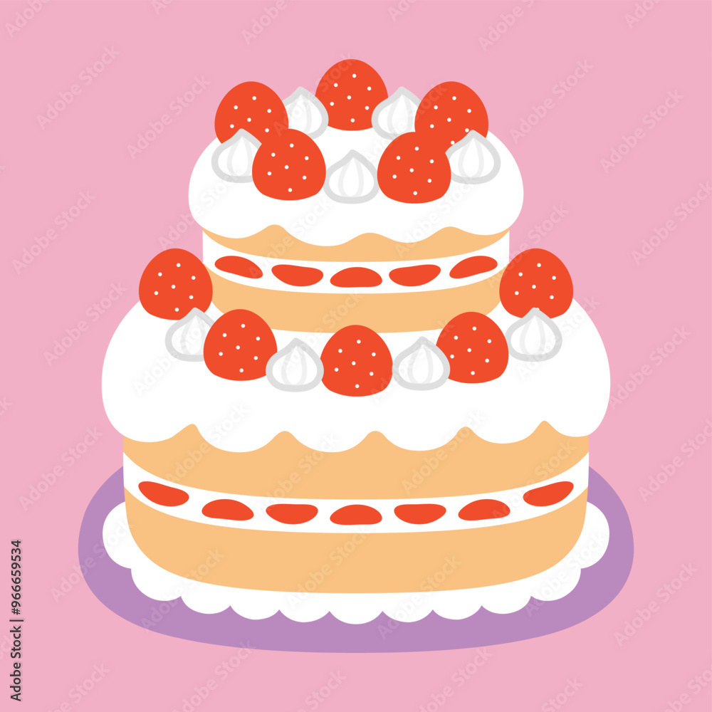 苺がのったホールケーキ 苺がのったホールケーキ