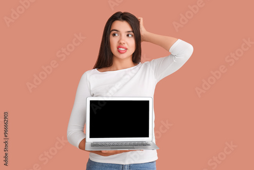Suspicious young female pro...