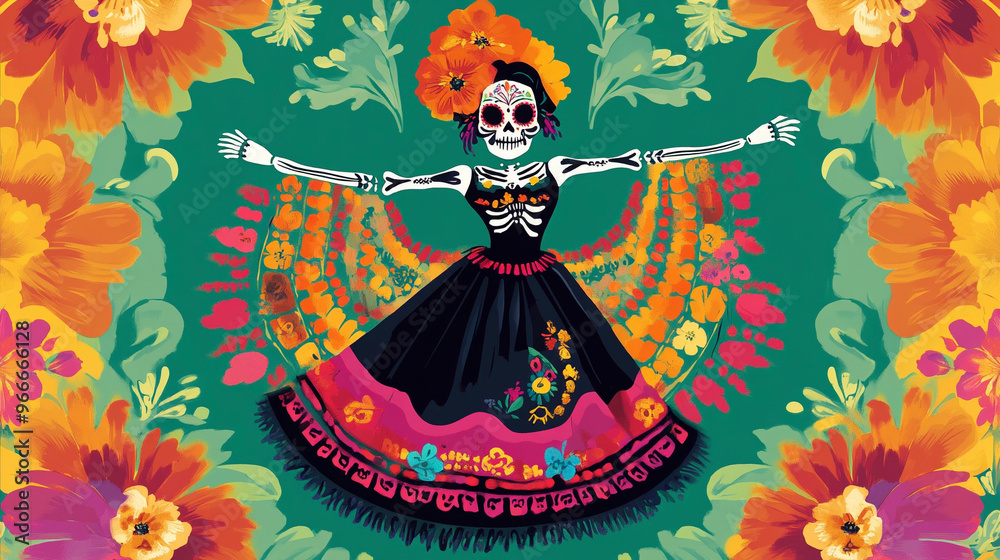 A beautifully designed Dia de Los Muertos A beautifully designed Dia de Los Muertos