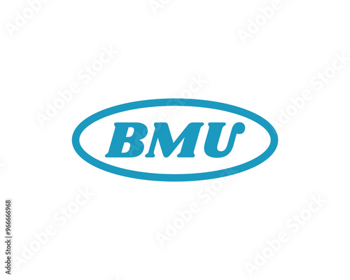 BMU logo design vector template. BMU photo