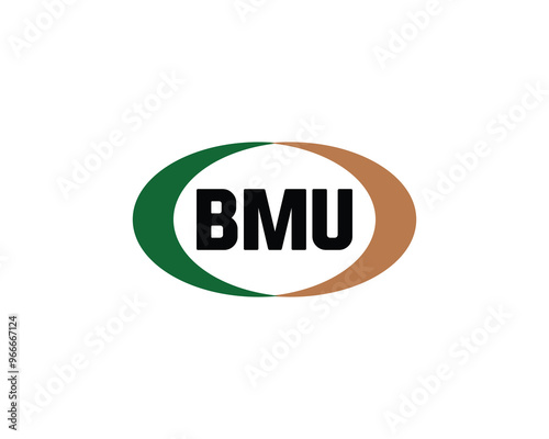 BMU logo design vector template. BMU