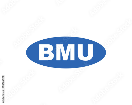 BMU logo design vector template. BMU photo