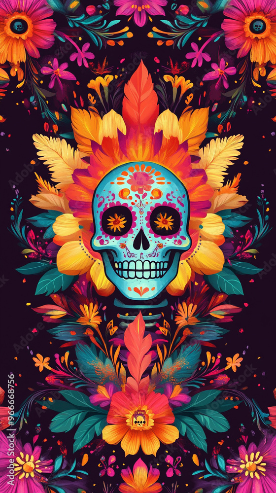 A beautifully designed Dia de Los Muertos A beautifully designed Dia de Los Muertos