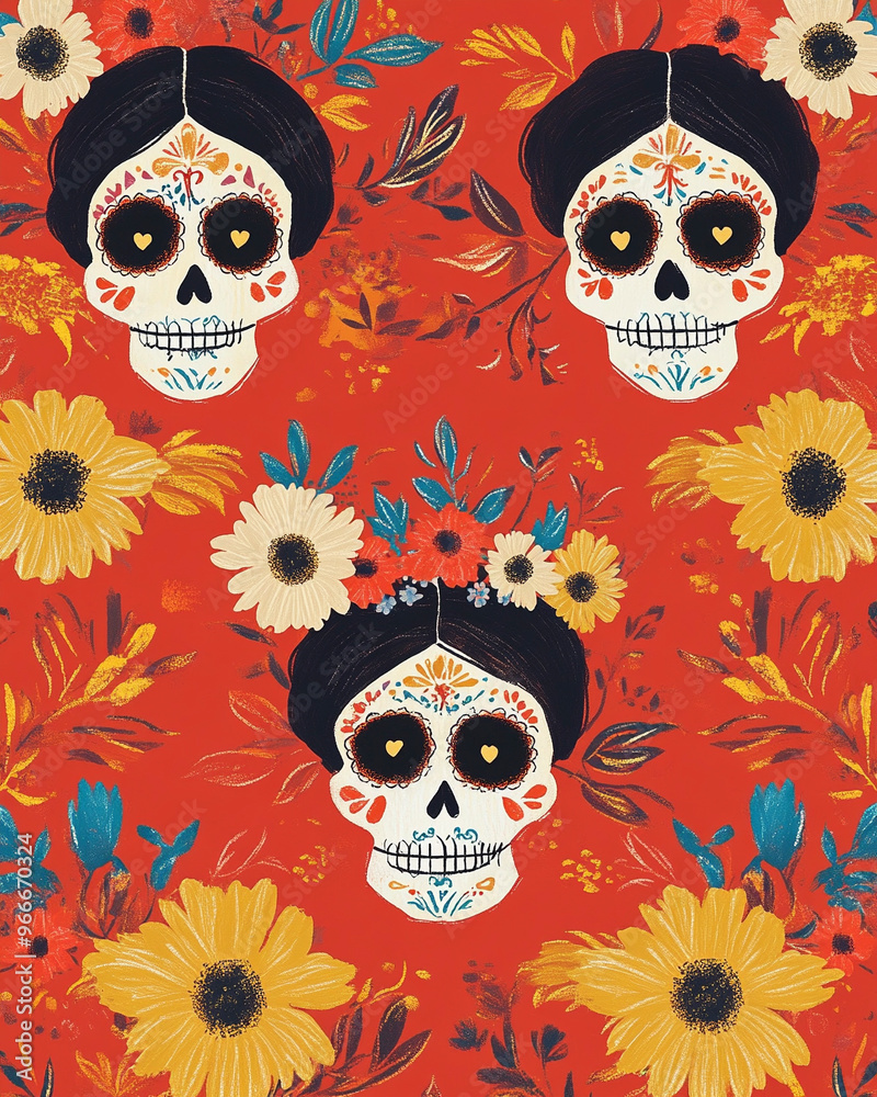 A beautifully designed Dia de Los Muertos A beautifully designed Dia de Los Muertos