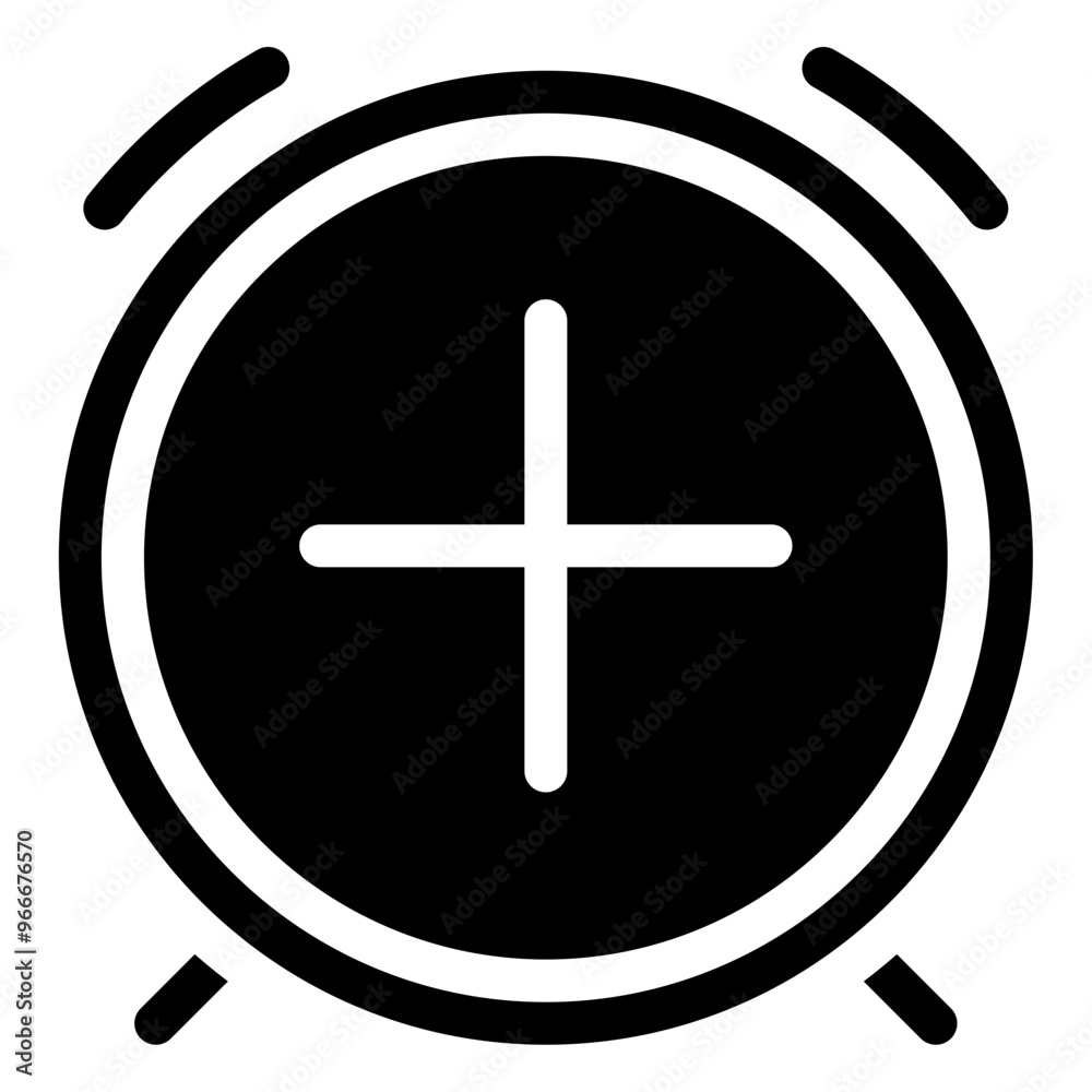 Obraz premium add alarm clock icon