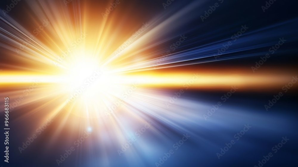 A bright light is shining on a blue and orange background A bright light is shining on a blue and orange background