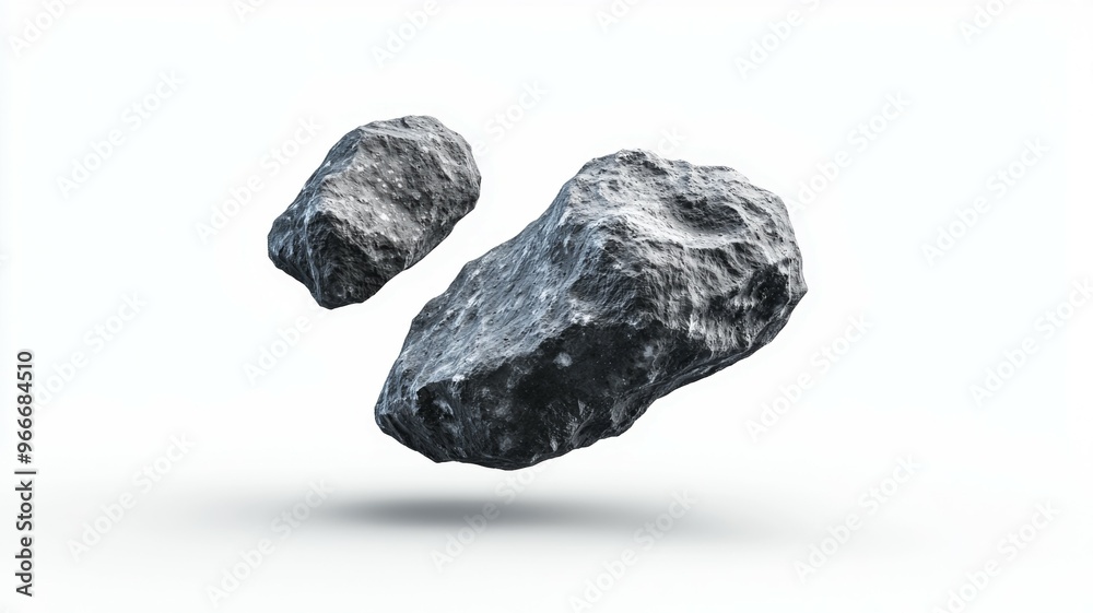 Two large rocks floating in the air Two large rocks floating in the air
