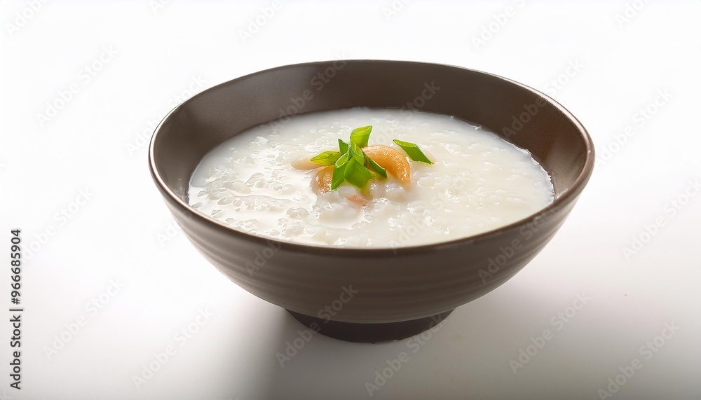 Chinese Food, Congee on white background isolated. Chinese Food, Congee on white background isolated.