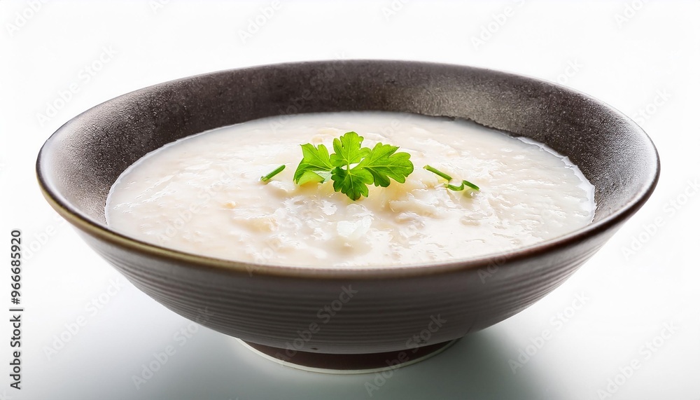 Chinese Food, Congee on white background isolated. Chinese Food, Congee on white background isolated.