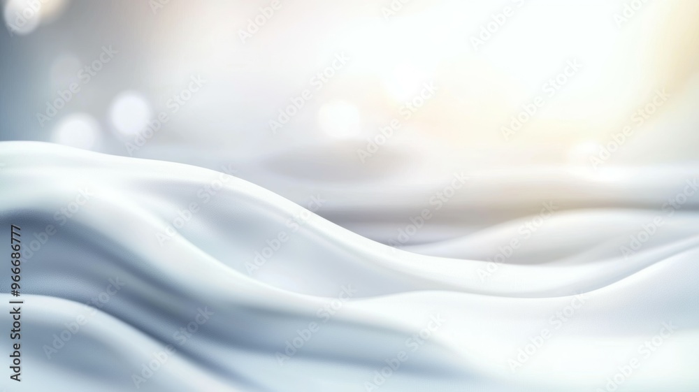 A white fabric with a wave pattern A white fabric with a wave pattern