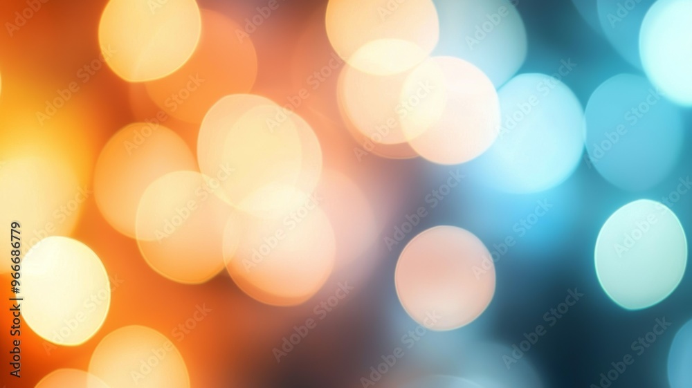Obraz premium A blurry image of a blue and orange background with many small circles