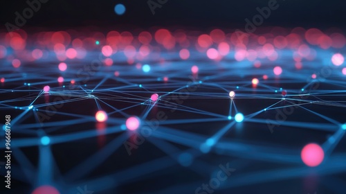 Conceptual art of interconnected digital nodes