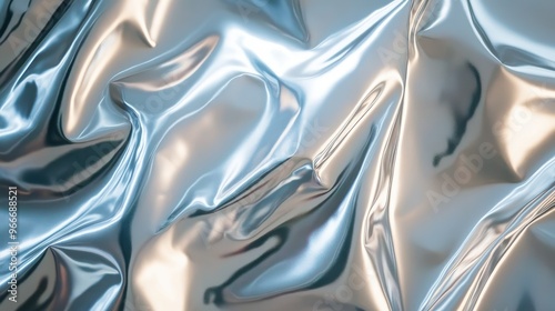 Glossy metallic surface reflecting light