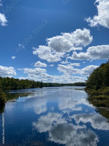 clouds over the river