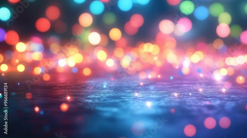 Colorful lights in a dreamy haze