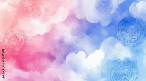 Dreamy watercolor swirls