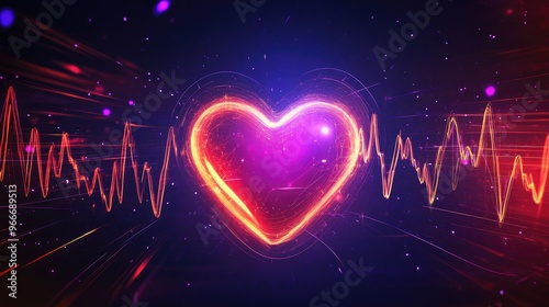 Heart Beats with medical backgrounds