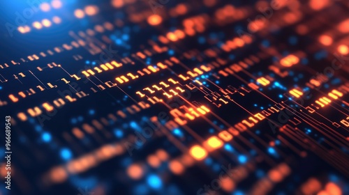 Binary code abstract pattern