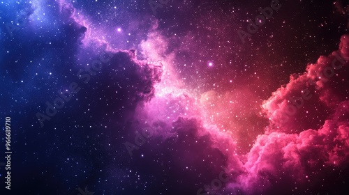 Abstract starlight and pink and purple clouds stardust, blink, background