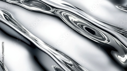 Glossy metallic surface reflecting light