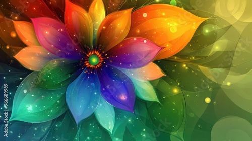 Beautiful abstract colorful flower design