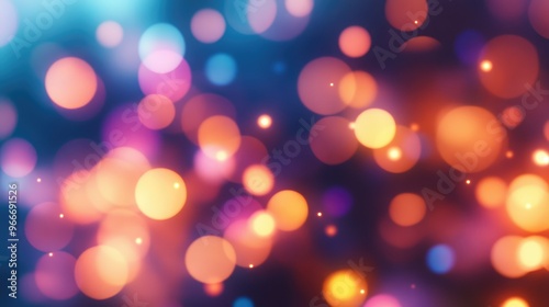 Colorful lights in a dreamy haze