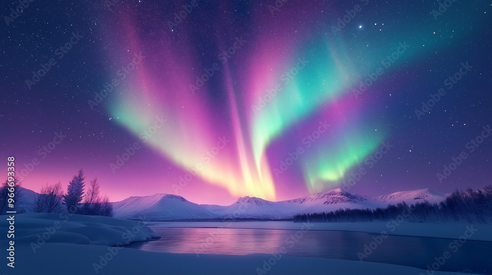 Aurora Borealis dancing across the sky Aurora Borealis dancing across the sky
