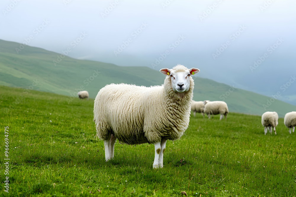 Obraz premium Sheep in a pasture 