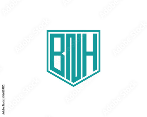 BNH logo design vector template. BNH photo