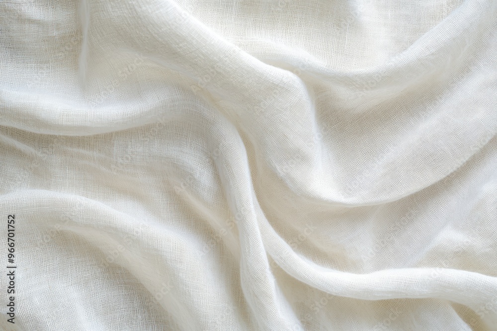 Obraz premium white background of natural cloth texture, linen fabric , ai