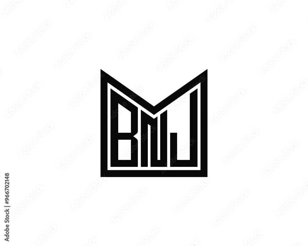 BNJ Logo design vector template. BNJ BNJ Logo design vector template. BNJ