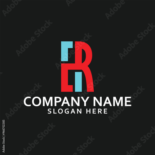 vector design elements for your company logo, er monogram logo. modern logo design, business corporate template. er icon.