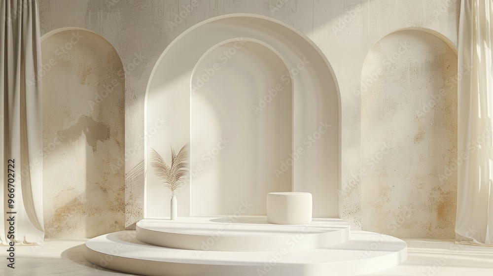 blank product background for displaying fashion and cream cosmetics decorations. Modern podium background for luxury blank product background for displaying fashion and cream cosmetics decorations. Modern podium background for luxury