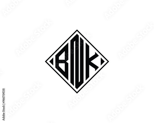 BNK logo design vector template. BNK