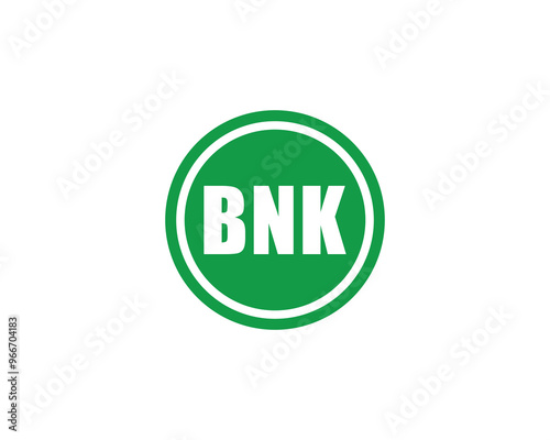 BNK logo design vector template. BNK